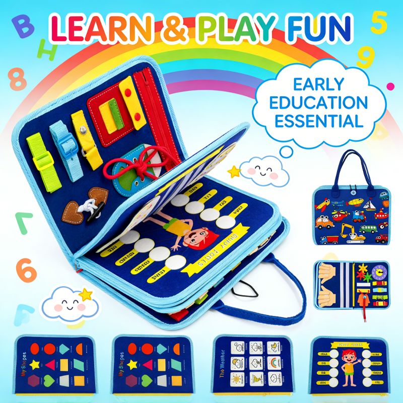 Travel Accessories Toddler - Montessori Busy Board Sensory Toys Educational