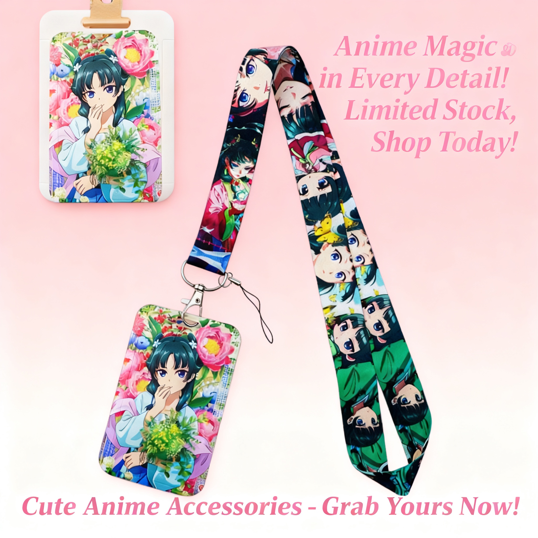 Travel Accessories In Japan - Cute Anime Girl Lanyard Neck Strap