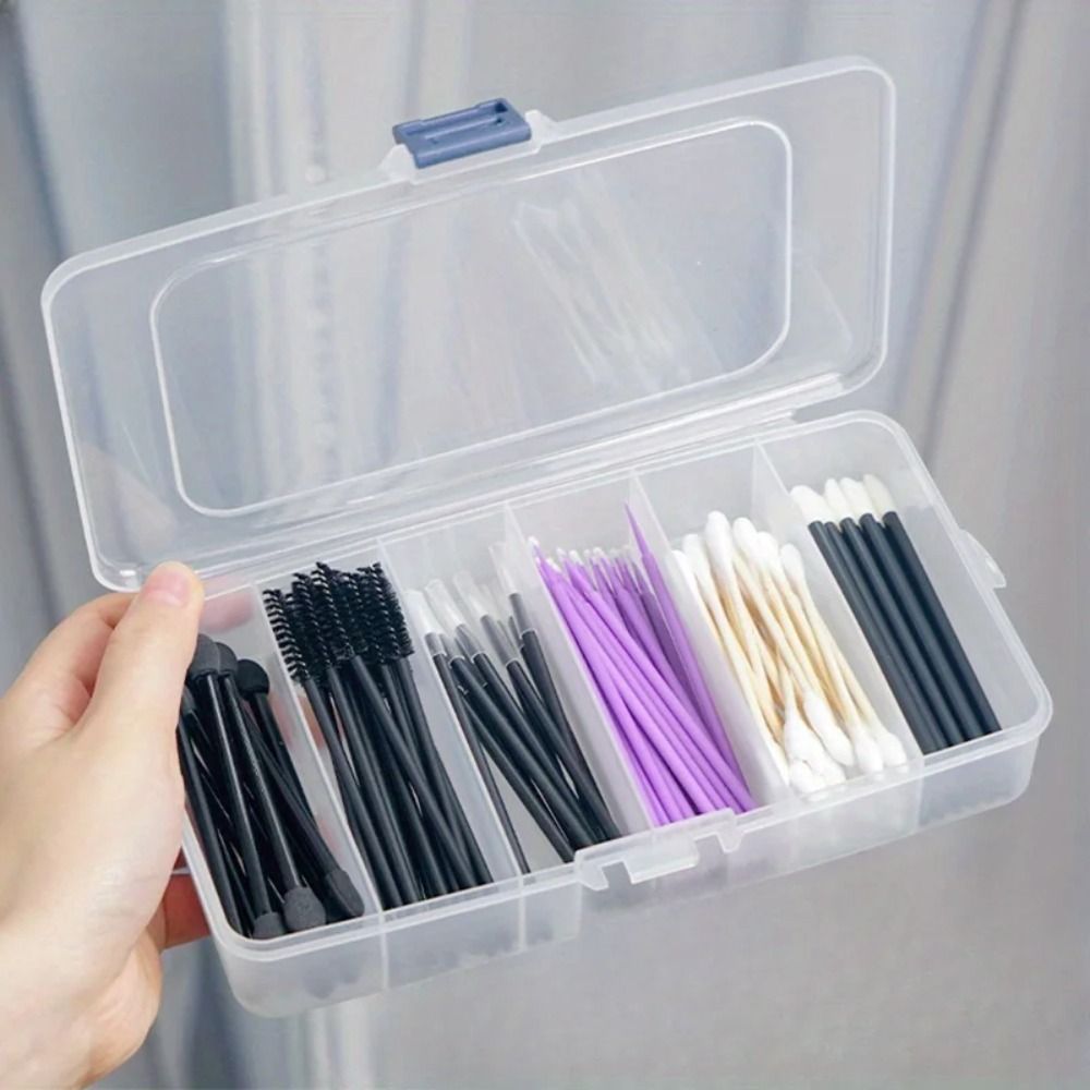 2pc Clear 5-grid Portable Plas - Accessories Travel Jewelry Box 评论和价格