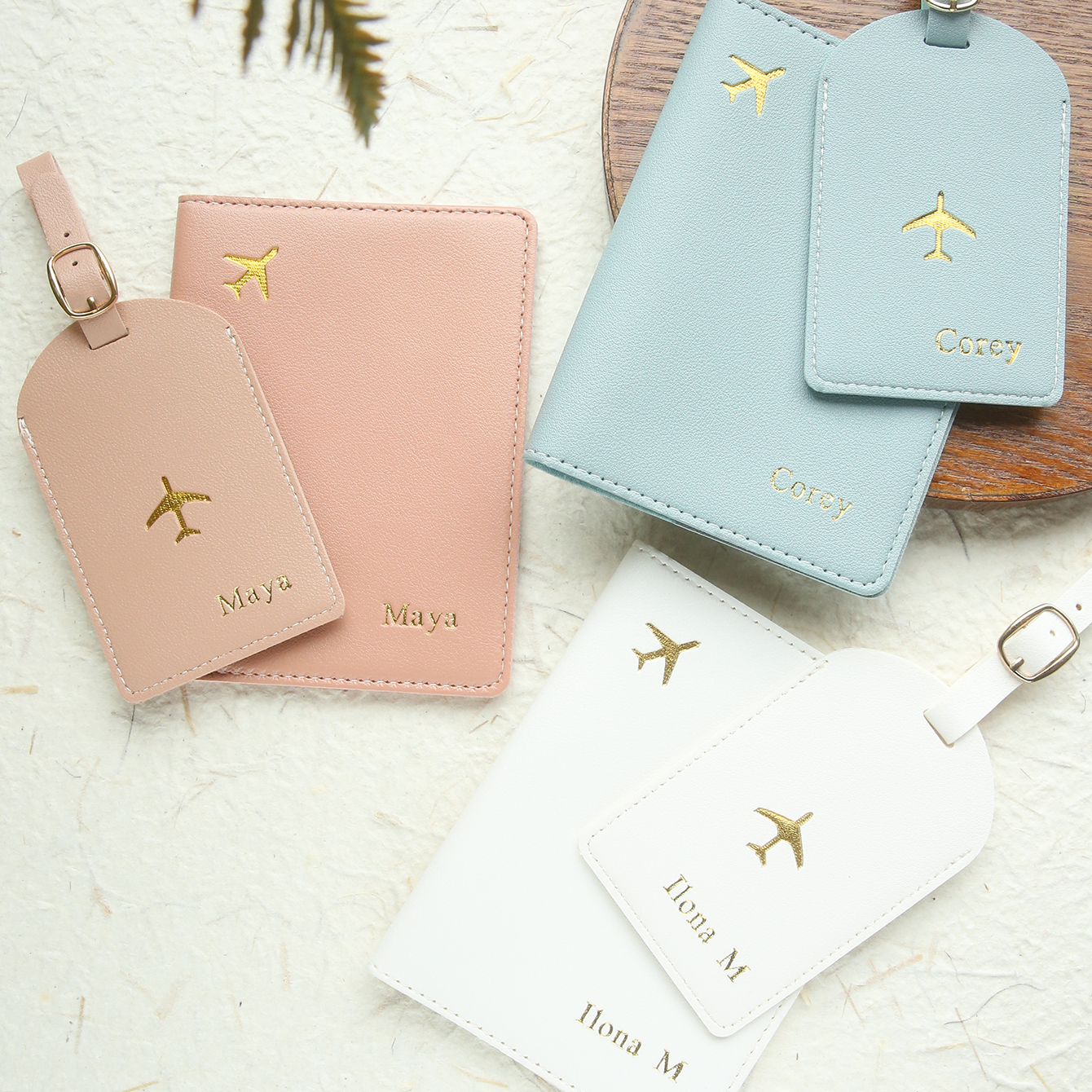 Minimal Gold Emboss Custom Foi - Travel Accessories Overseas 评论和价格