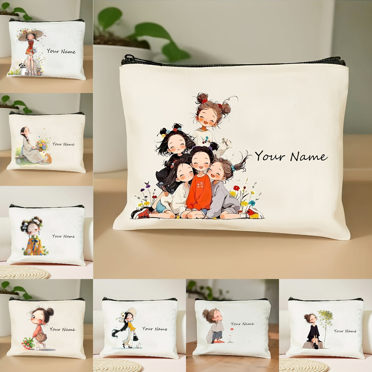Korean-Style Anime Girl Makeup - Travel Accessories Organizer Bag 评论和价格
