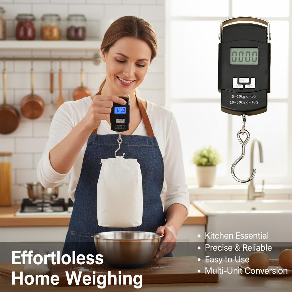 50kg/10g Portable LCD Electron - Luggage Scale Hanging 评论和价格