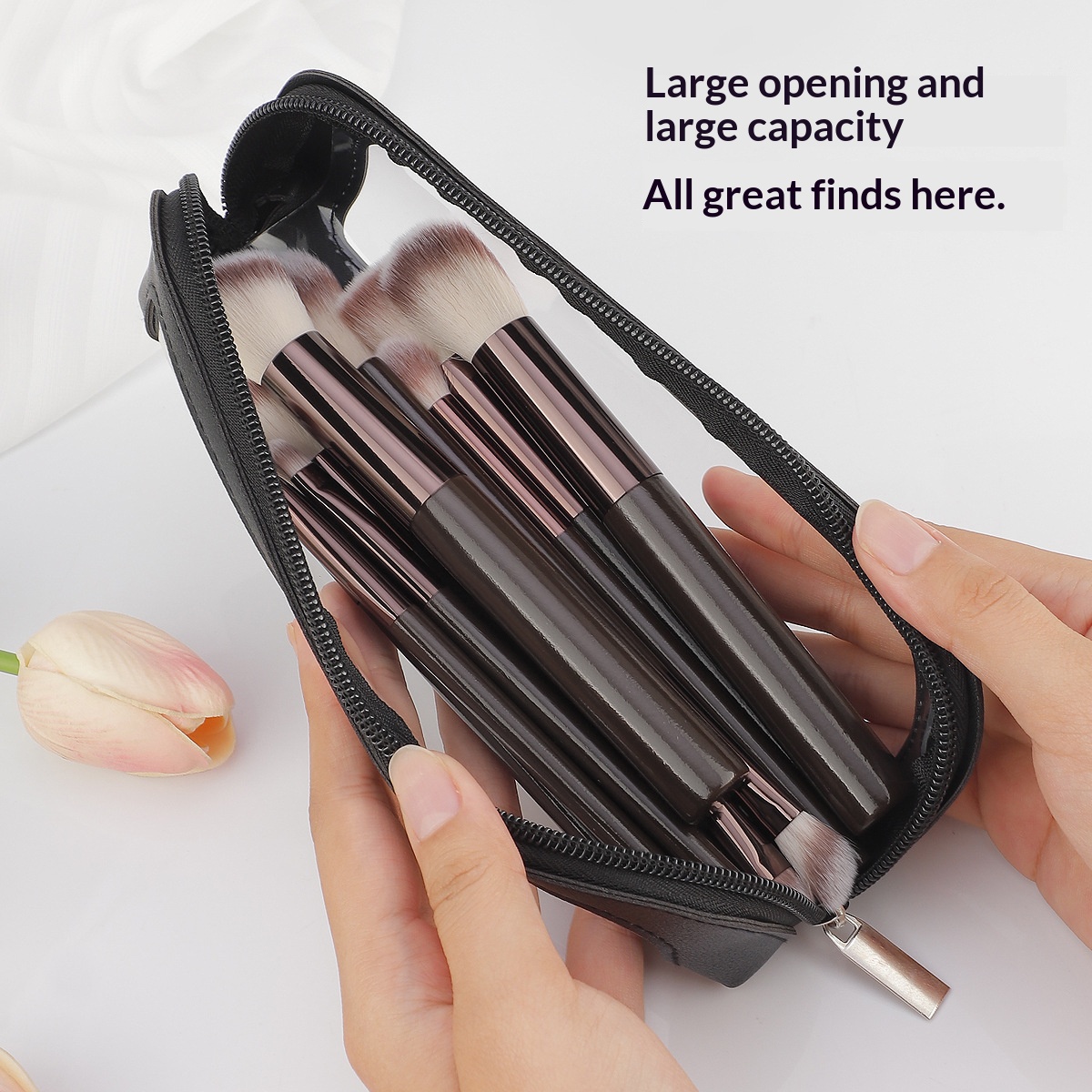 Small Clear PU Leather Travel  - Travel Accessories Organizer Bag 评论和价格