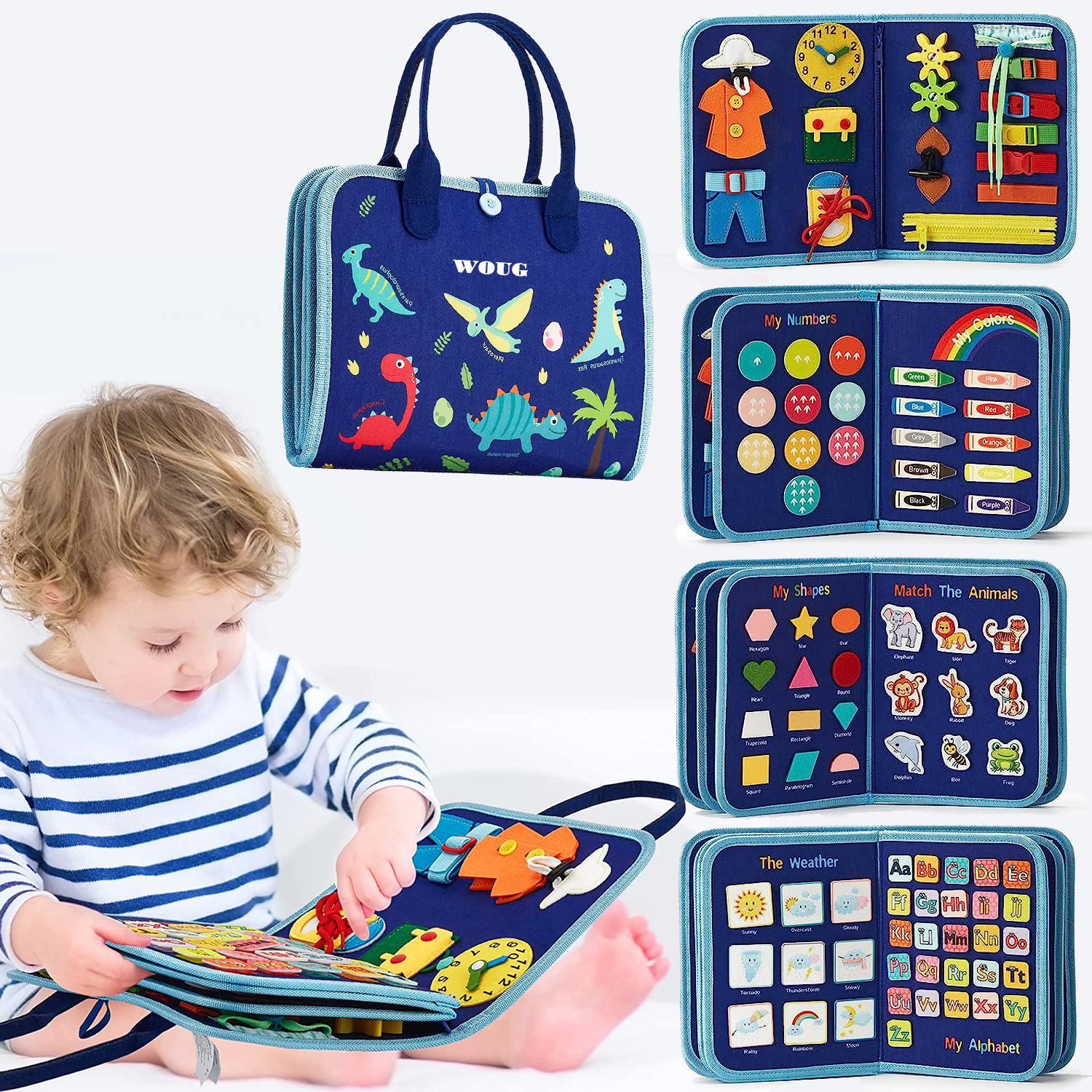Montessori Toys Busy Board Tod - Travel Accessories Toddler 评论和价格