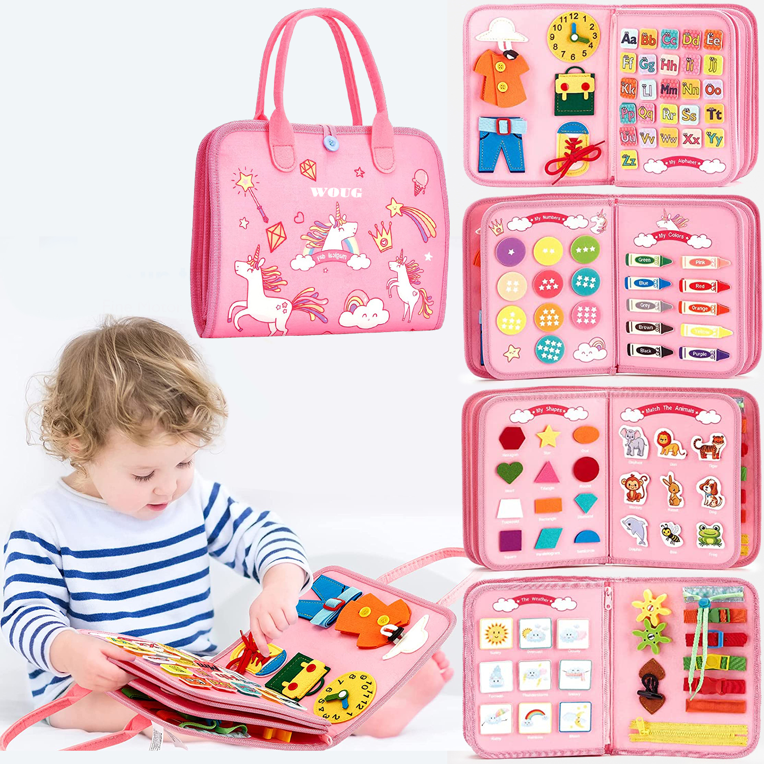 Montessori Toys Busy Board Tod - Travel Accessories Toddler 评论和价格