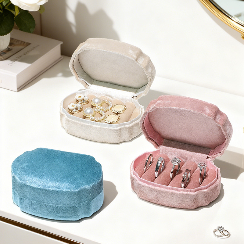 Velvet Ring Box Premium Jewelr - Accessories Travel Jewelry Box 评论和价格