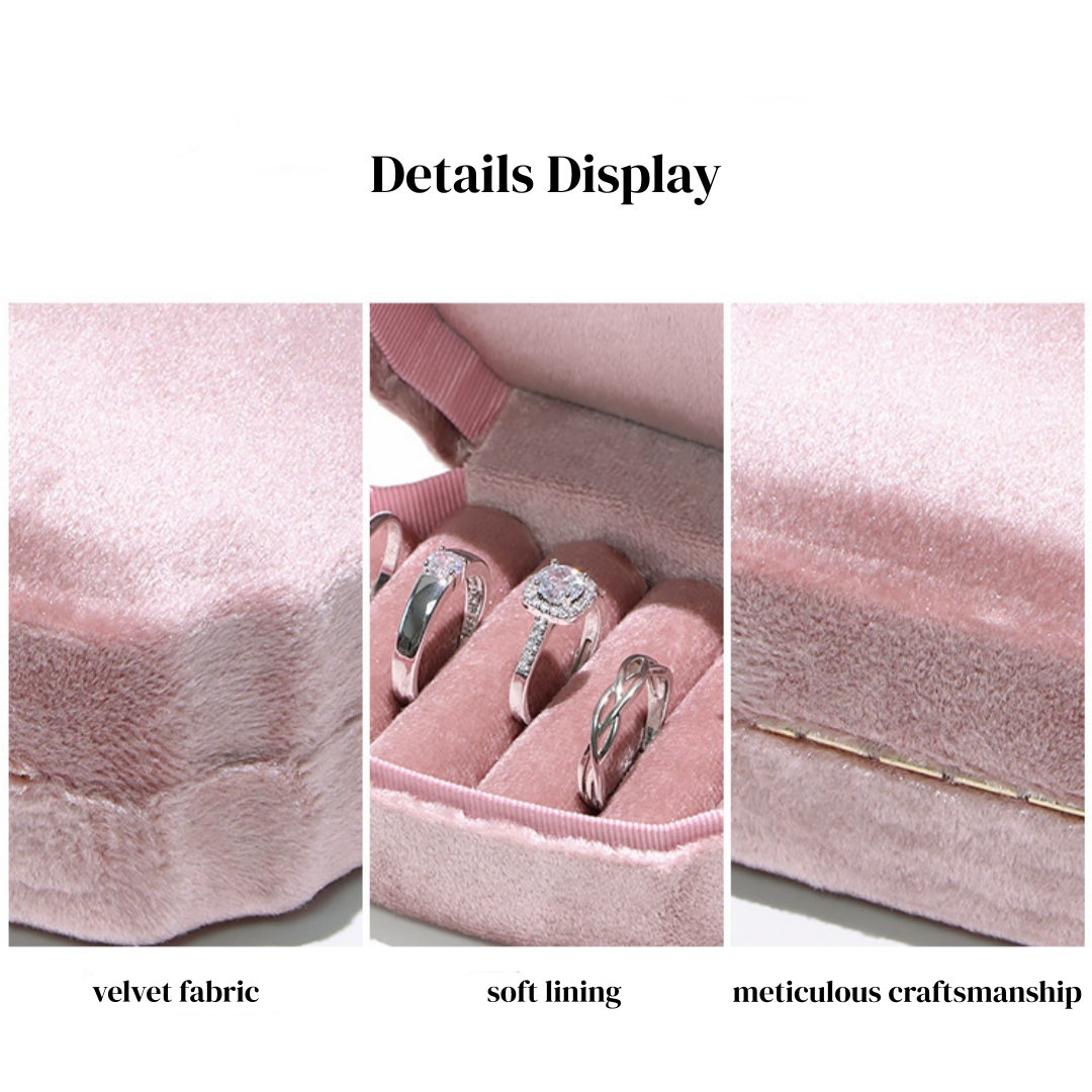 Velvet Ring Box Premium Jewelr - Accessories Travel Jewelry Box 评论和价格