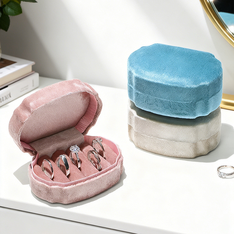 Velvet Ring Box Premium Jewelr - Accessories Travel Jewelry Box 评论和价格