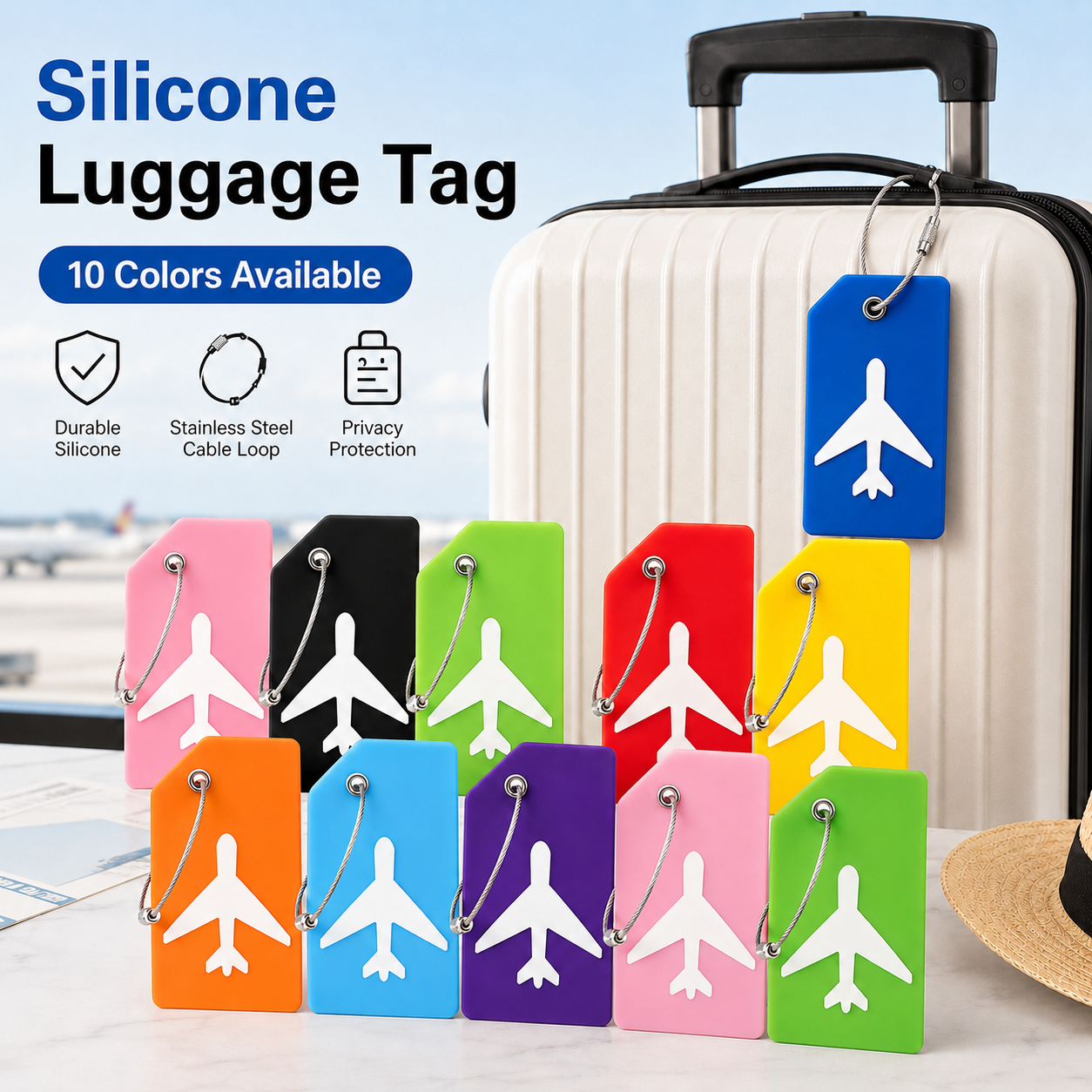 2/5PCS Silicone Travel Luggage - Travel Accessories Logo 评论和价格