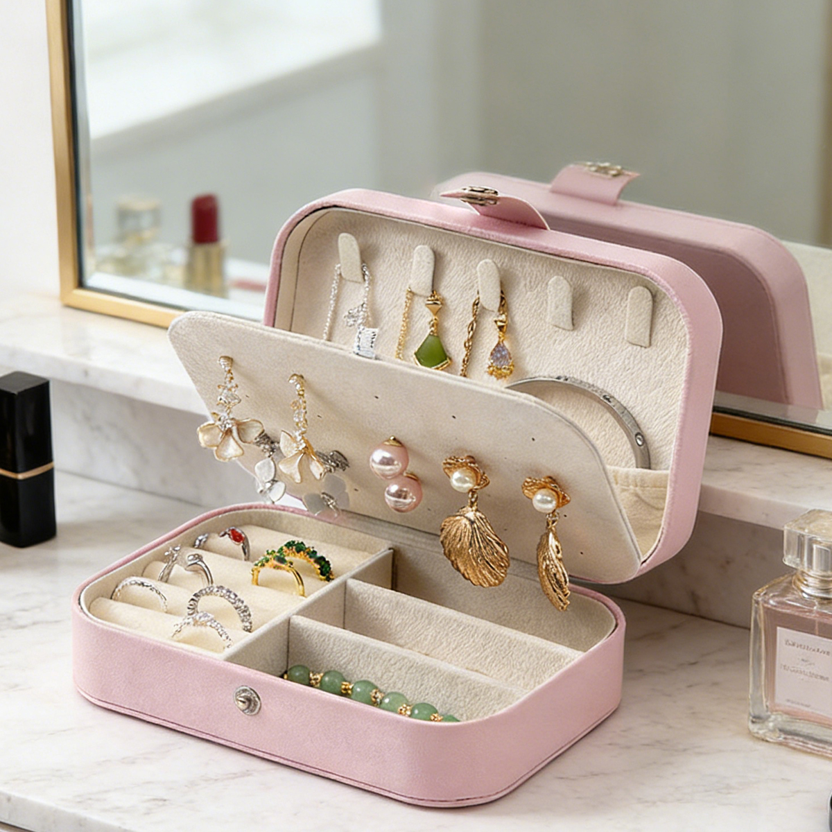 New Portable Multi-Compartment - Accessories Travel Jewelry Box 评论和价格