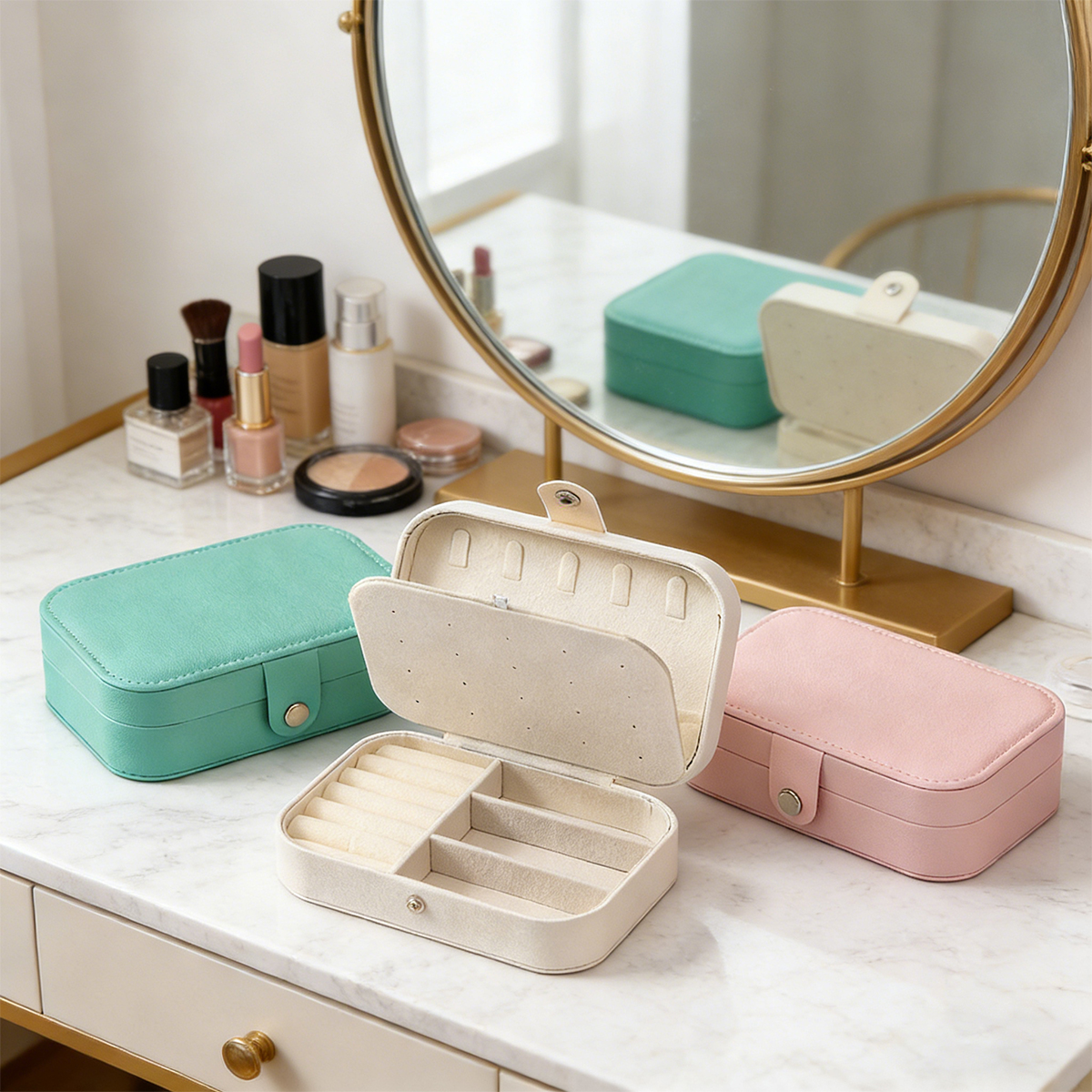 New Portable Multi-Compartment - Accessories Travel Jewelry Box 评论和价格