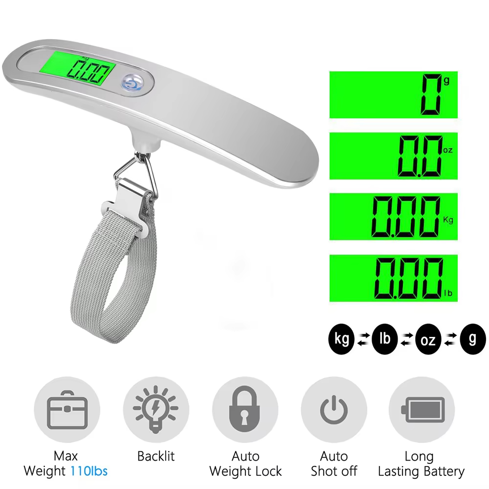 Portable Scale Digital LCD Dis - Luggage Scale Hanging 评论和价格