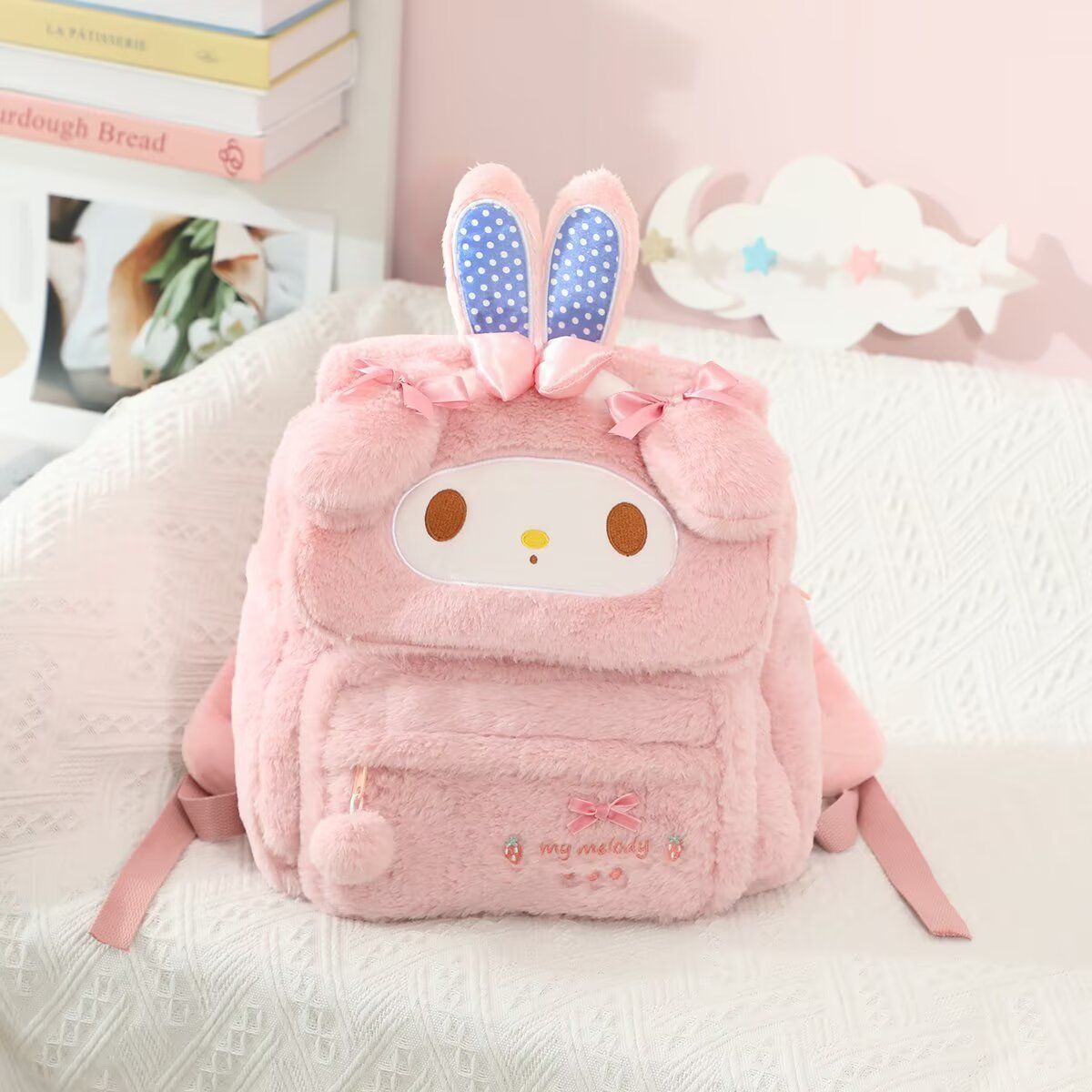 Cute Cartoon Fluffy Plush Scho - Travel Accessories As Gifts 评论和价格