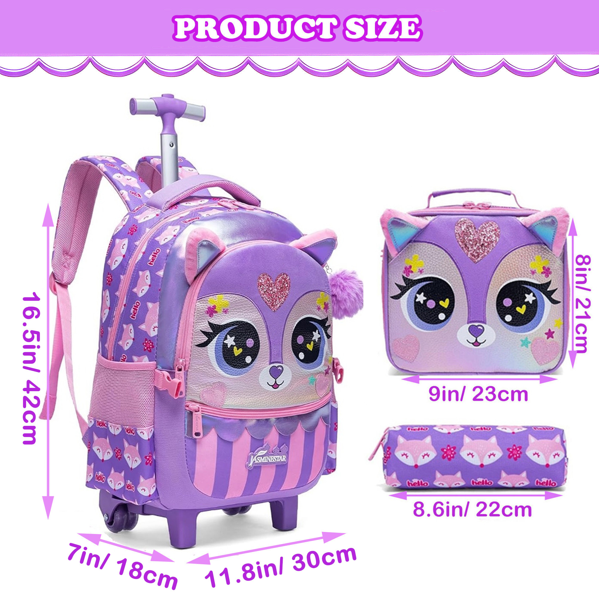 Kids Rolling Backpack with Whe - Travel Accessories Toddler 评论和价格