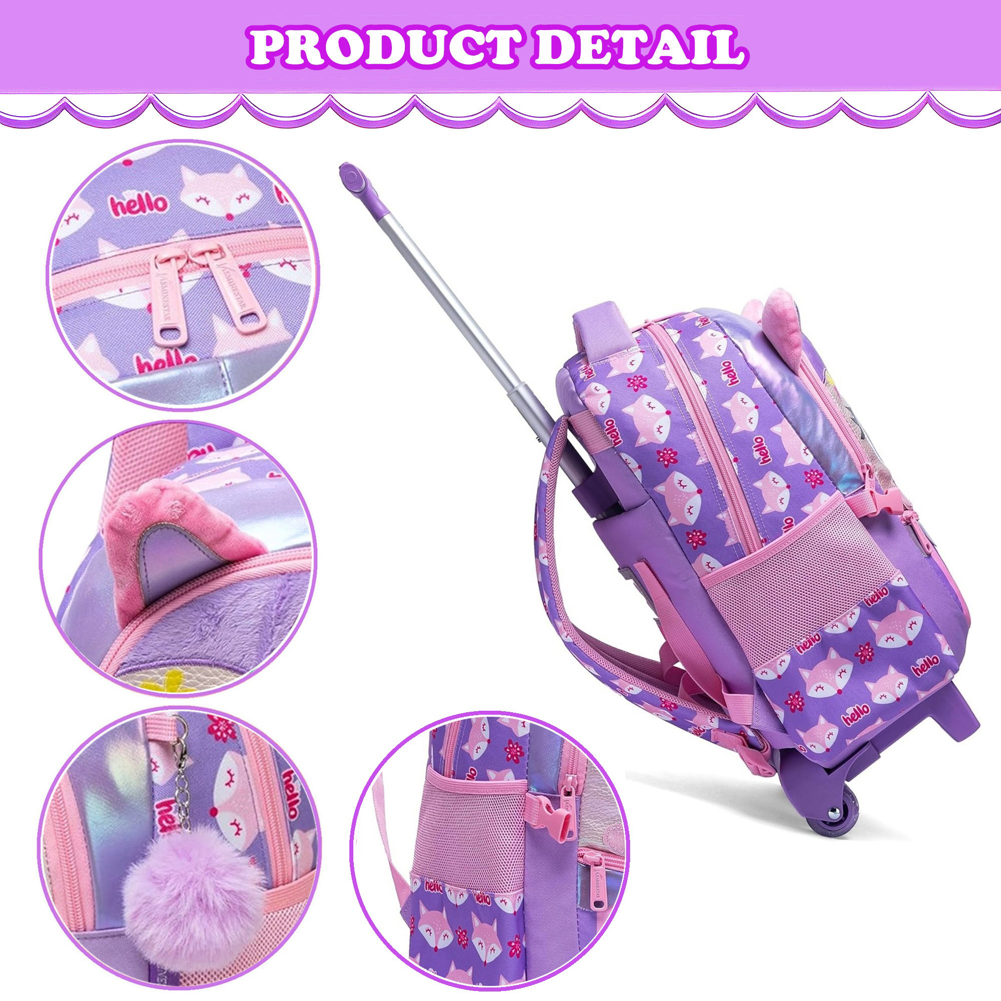 Kids Rolling Backpack with Whe - Travel Accessories Toddler 评论和价格