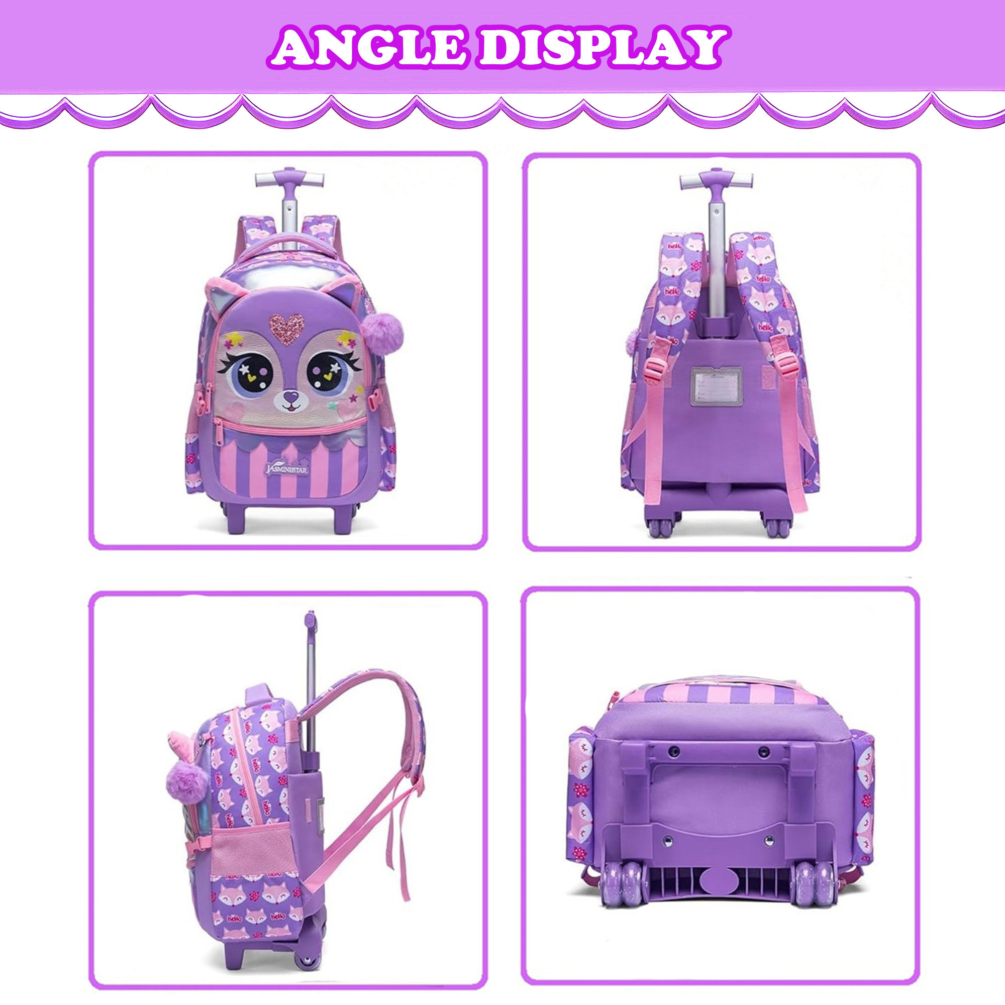 Kids Rolling Backpack with Whe - Travel Accessories Toddler 评论和价格