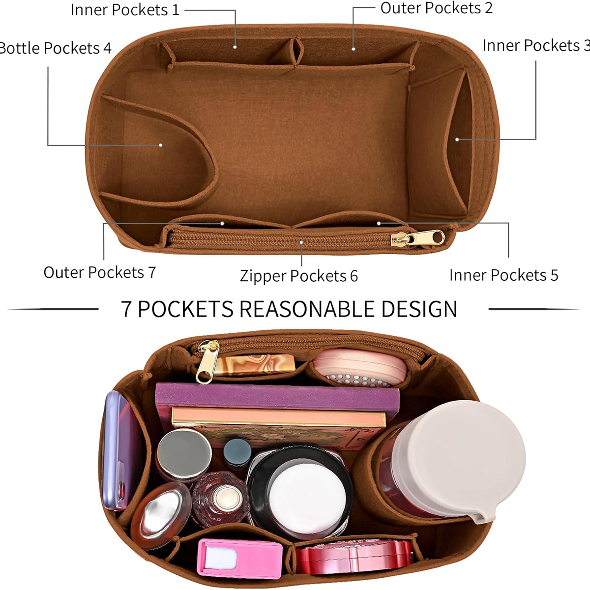 Felt Insert Bag Organizer for  - Travel Accessories Lv 评论和价格