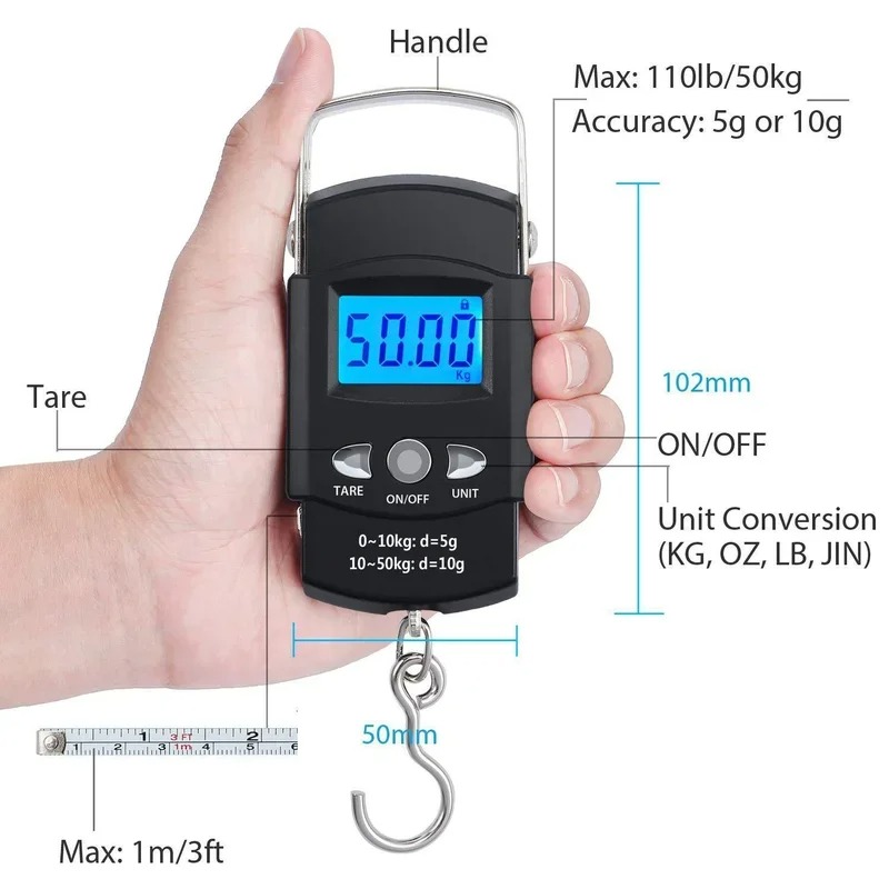 50kg Digital Luggage Weighing  - Luggage Scale Hanging 评论和价格