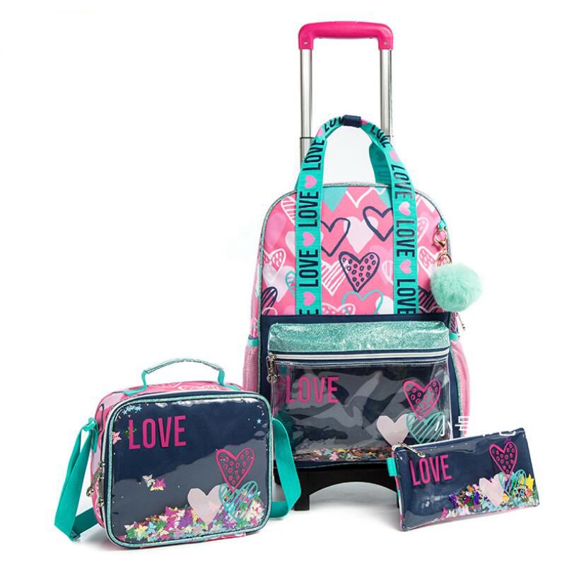 Girls School Wheeled Backpack  - Travel Accessories Toddler 评论和价格