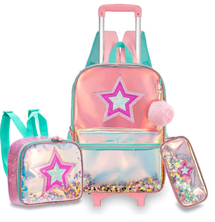 Girls School Wheeled Backpack  - Travel Accessories Toddler 评论和价格