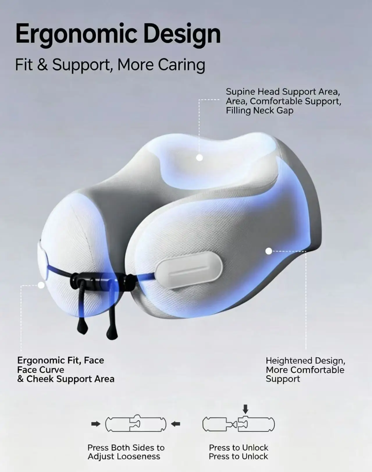 U-Shape Comfort Airplane Trave - Travel Accessories Pillow 评论和价格