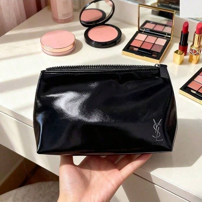 YSL Women's Black Rectangular  - Travel Accessories Organizer Bag 评论和价格