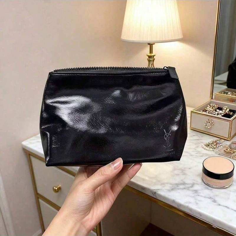 YSL Women's Black Rectangular  - Travel Accessories Organizer Bag 评论和价格