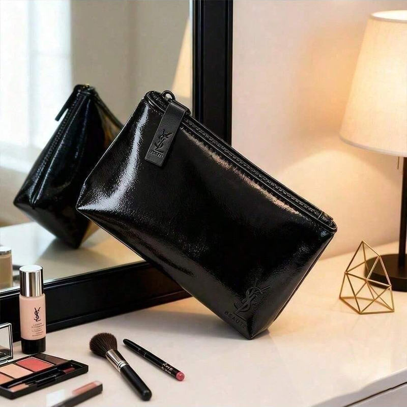 YSL Women's Black Rectangular  - Travel Accessories Organizer Bag 评论和价格