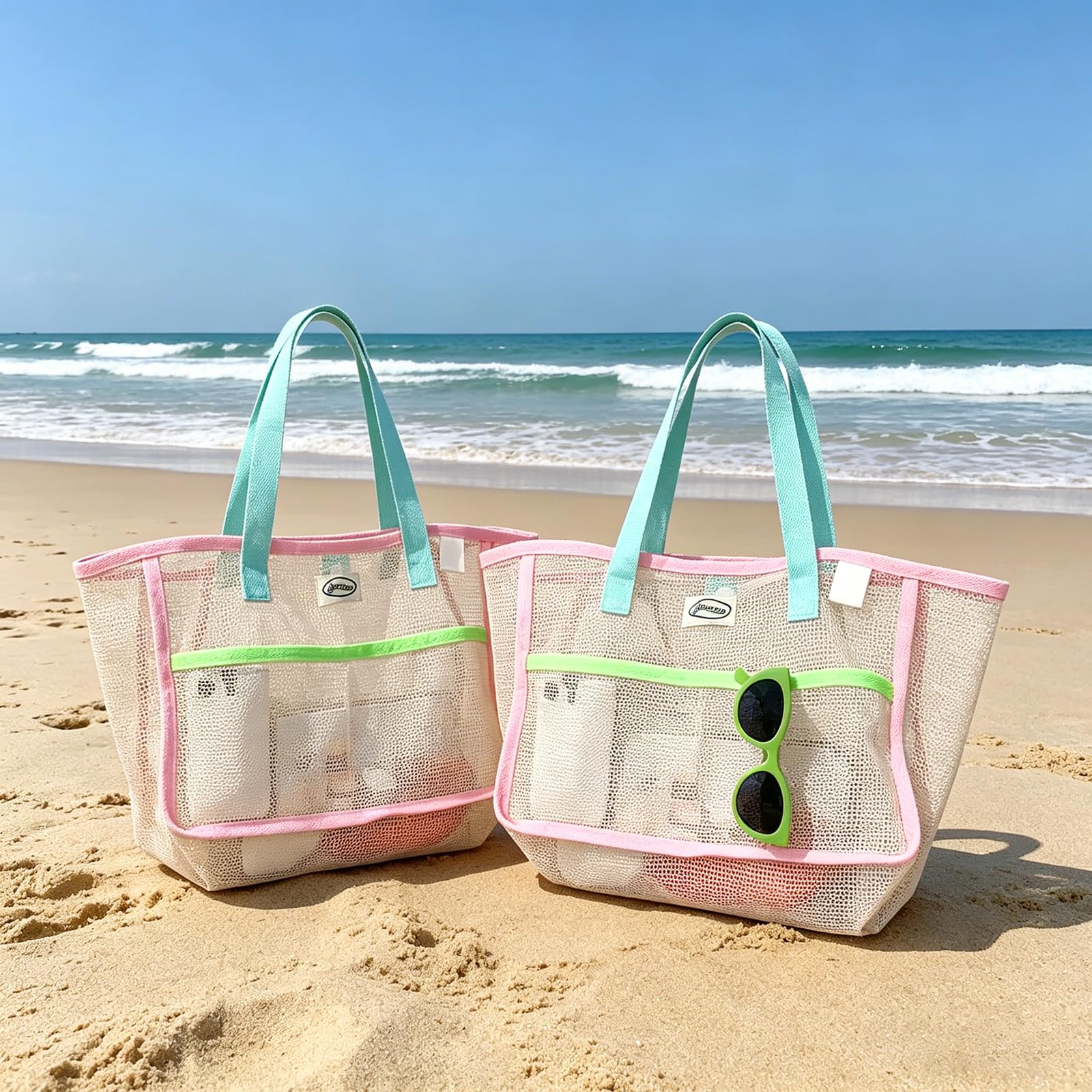 Beach Bags for Women Colorful  - Travel Accessories Bag 评论和价格