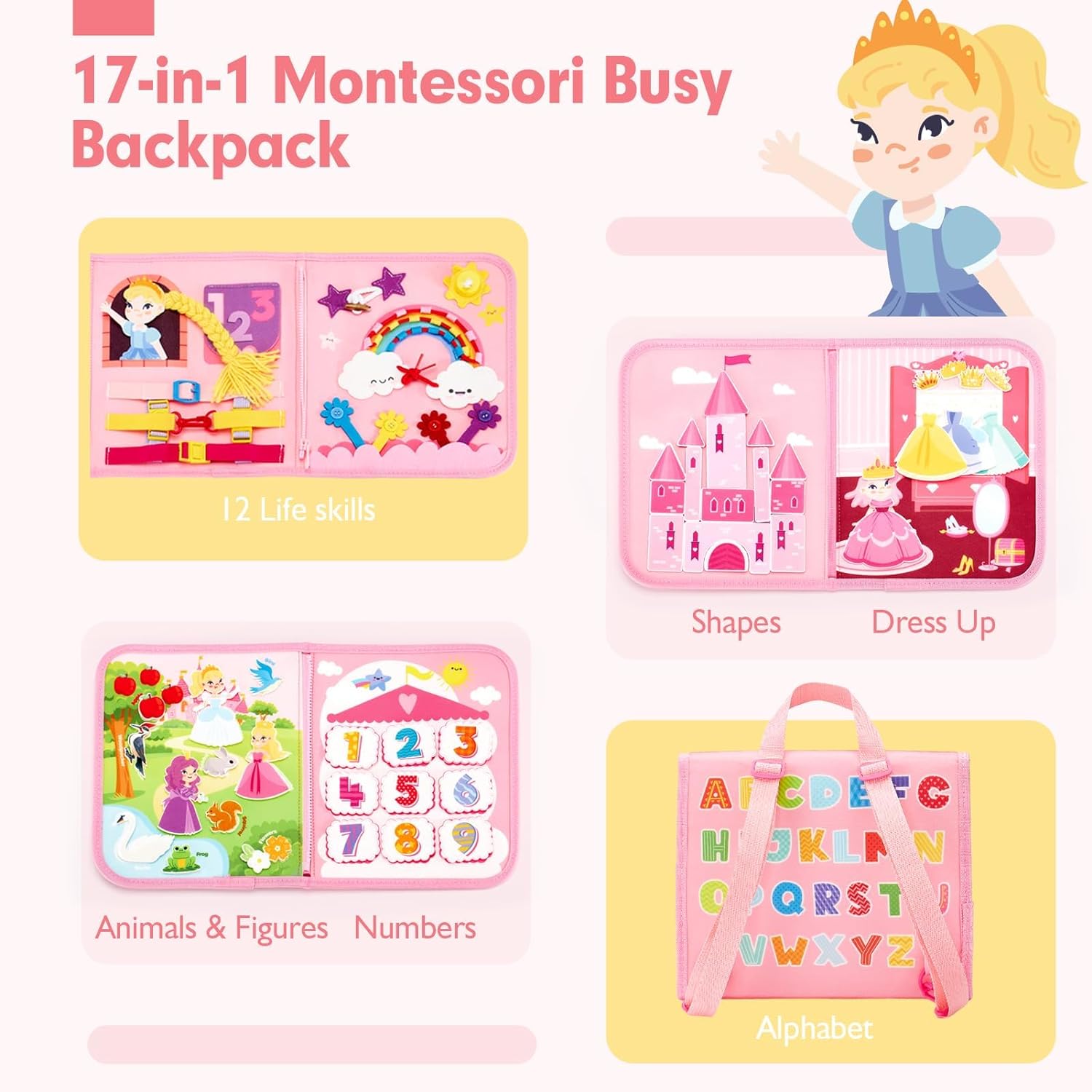 Toddler Busy Board Toys Montes - Travel Accessories Toddler 评论和价格