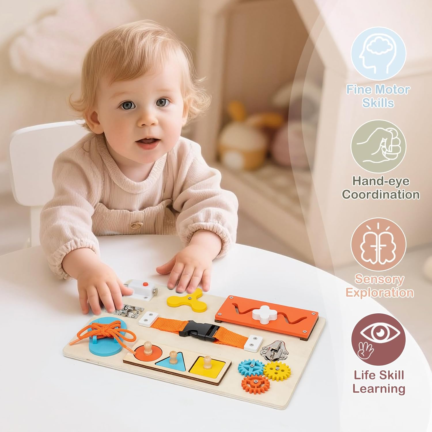 Montessori Busy Board for Todd - Travel Accessories Toddler 评论和价格