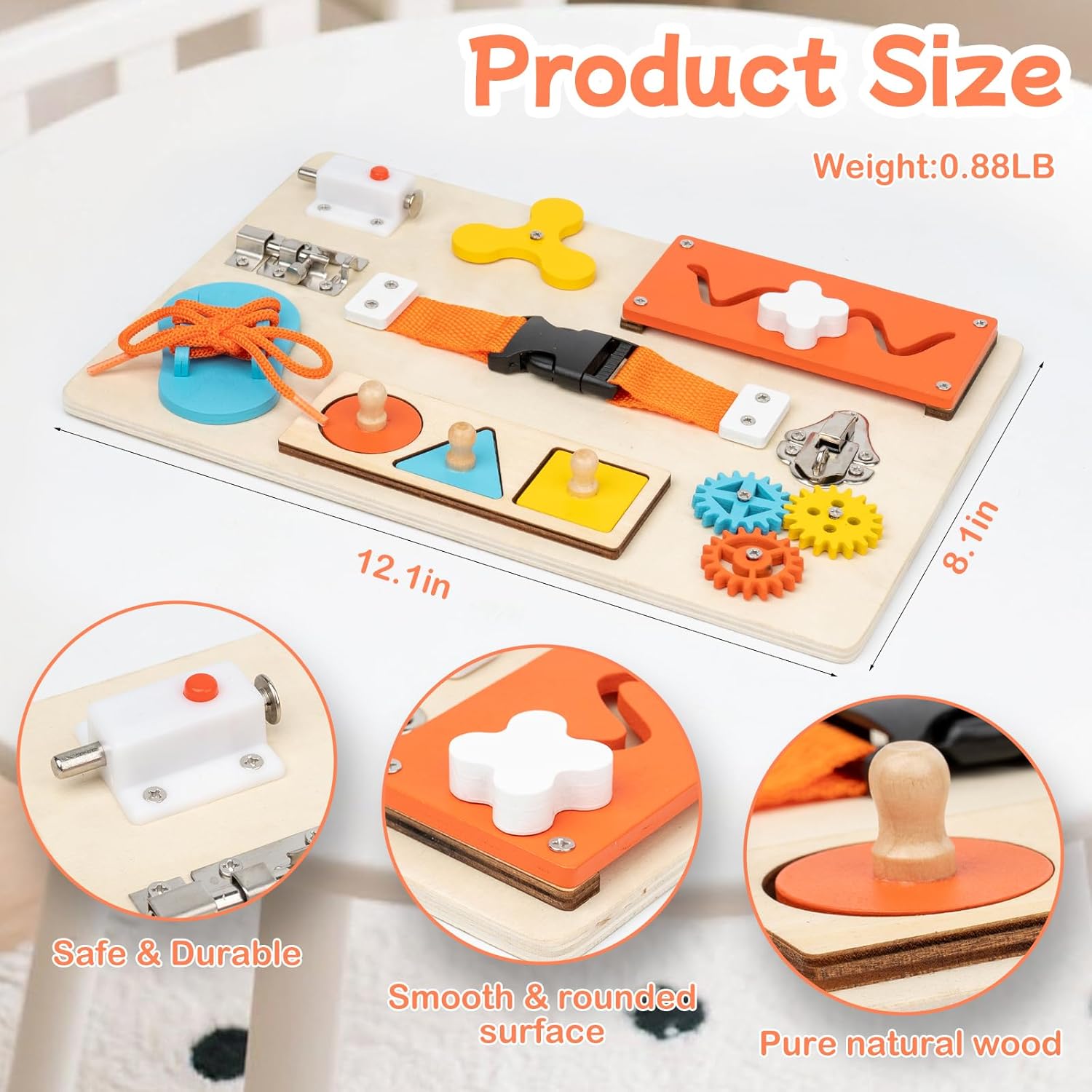Montessori Busy Board for Todd - Travel Accessories Toddler 评论和价格