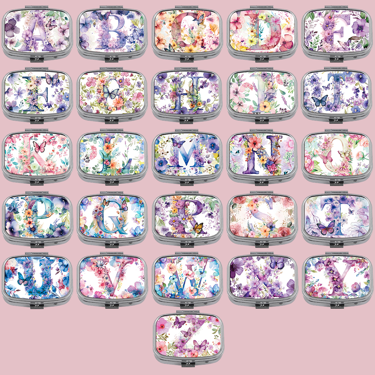English Letter Pill Boxes Flow - Accessories Travel Jewelry Box 评论和价格
