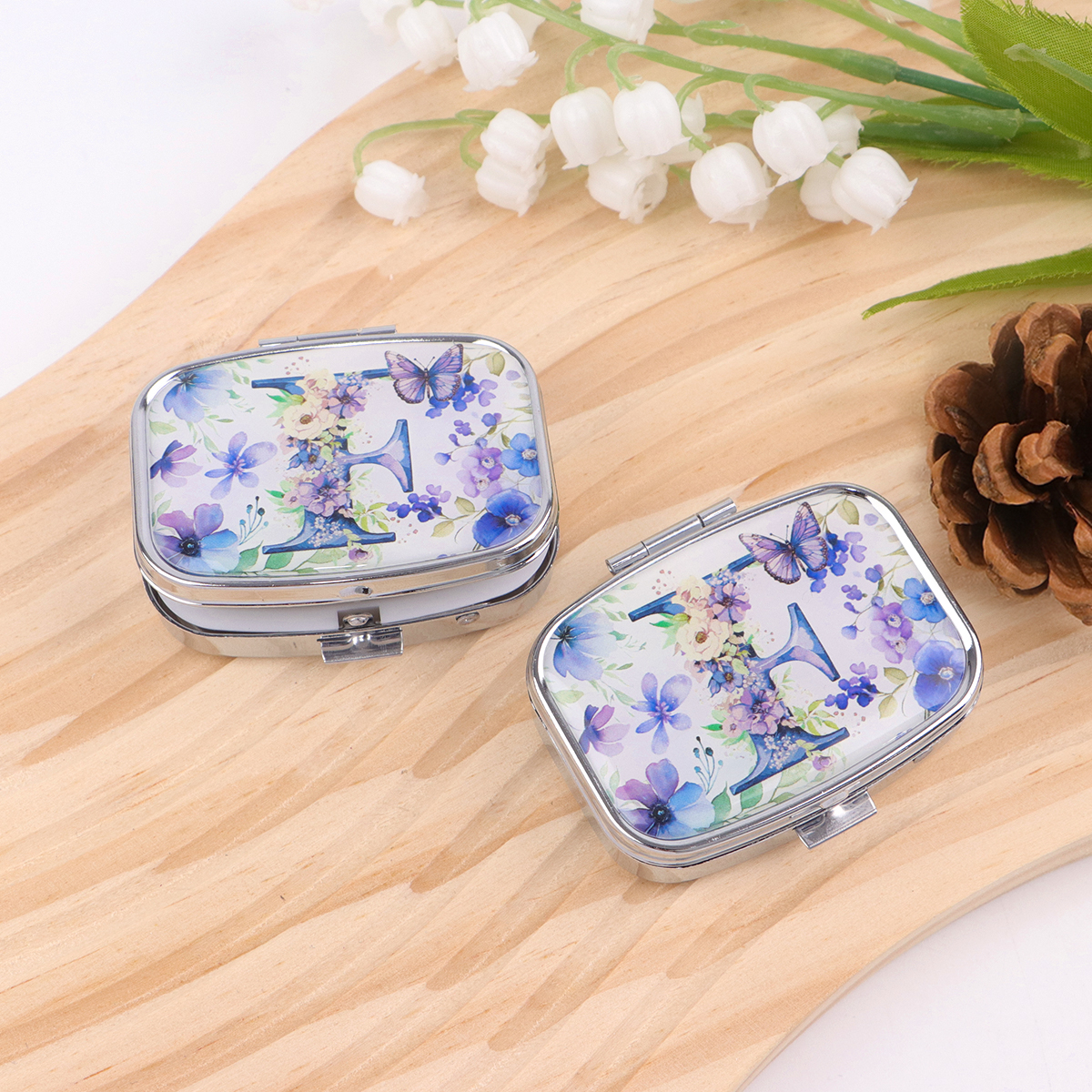 English Letter Pill Boxes Flow - Accessories Travel Jewelry Box 评论和价格