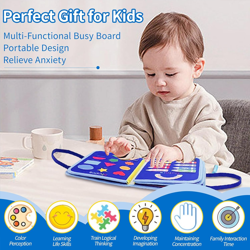 New Busy Board for Toddlers Se - Travel Accessories As Gifts 评论和价格