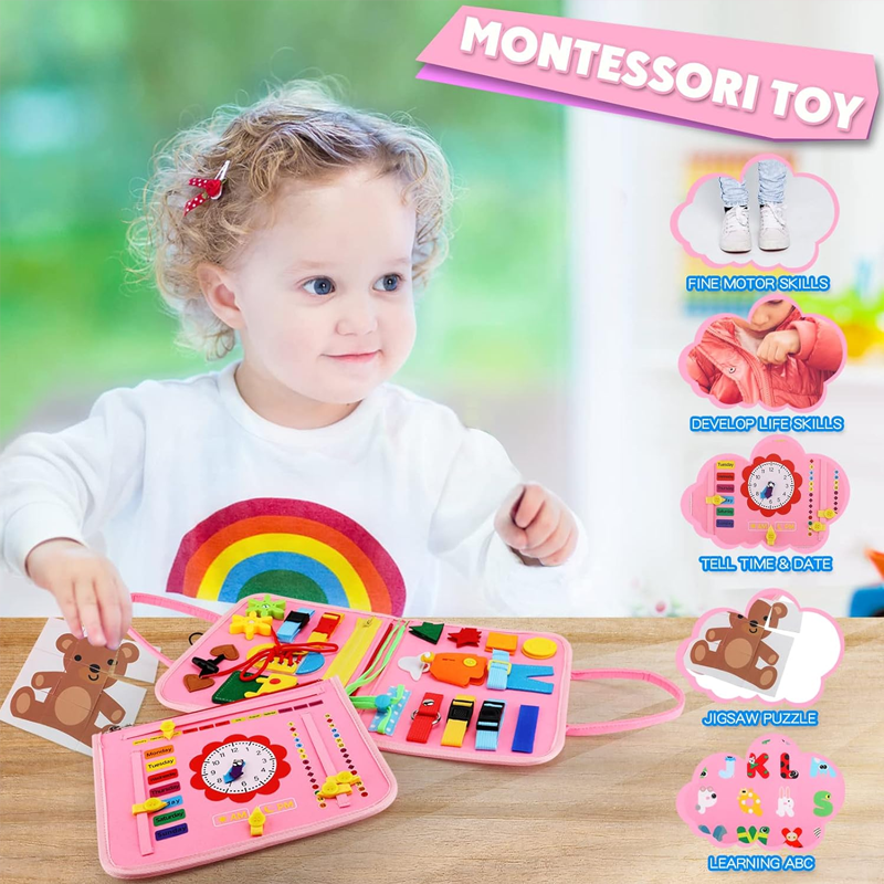 New Busy Board for Toddlers Se - Travel Accessories As Gifts 评论和价格