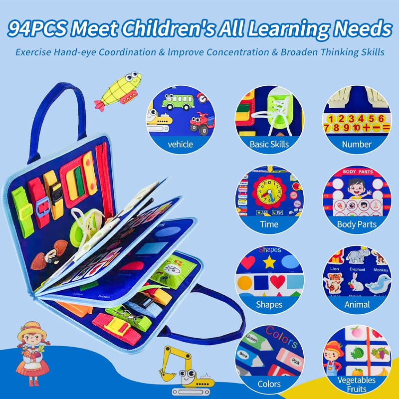 New Busy Board for Toddlers Se - Travel Accessories As Gifts 评论和价格