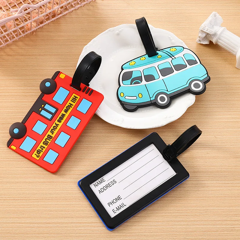 Cute Cartoon Cars PVC Silicone - Travel Accessories Logo 评论和价格