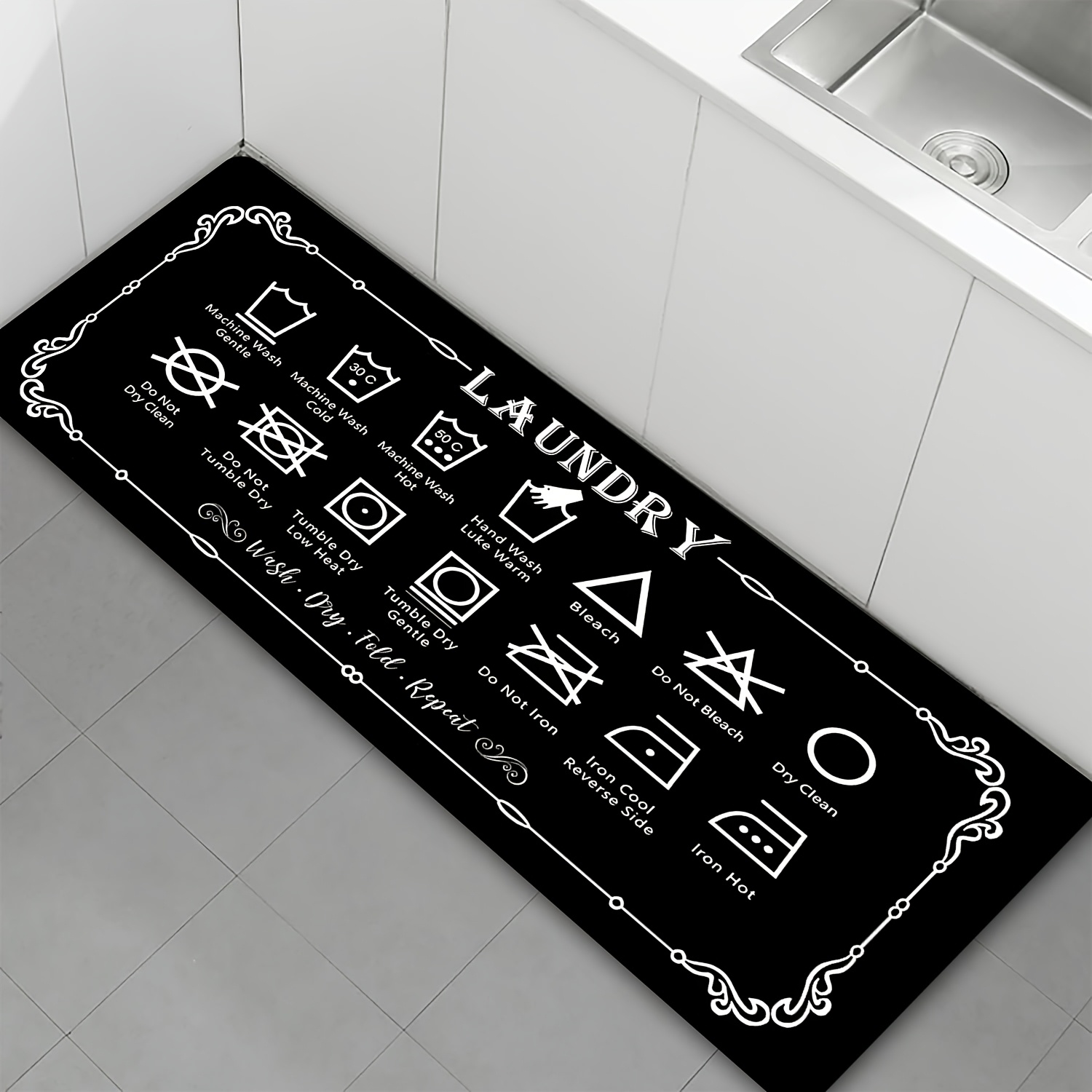 1 Piece Laundry Guide Mat - Bl - Travel Accessories Guide 评论和价格