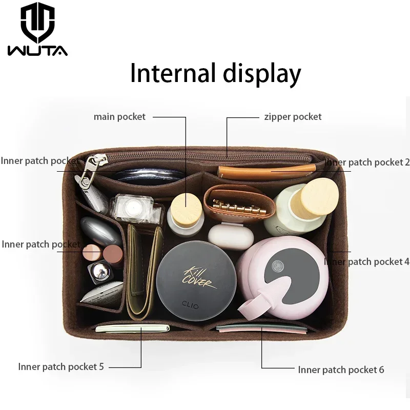 WUTA Felt Insert Bag Organizer - Travel Accessories Lv 评论和价格