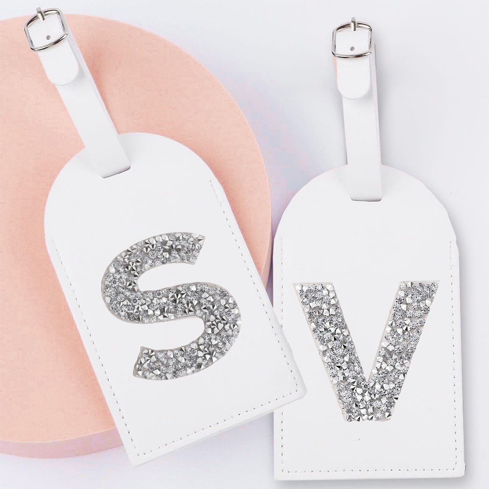 A-Z Rhinestone Monogram Leathe - Travel Accessories Logo 评论和价格