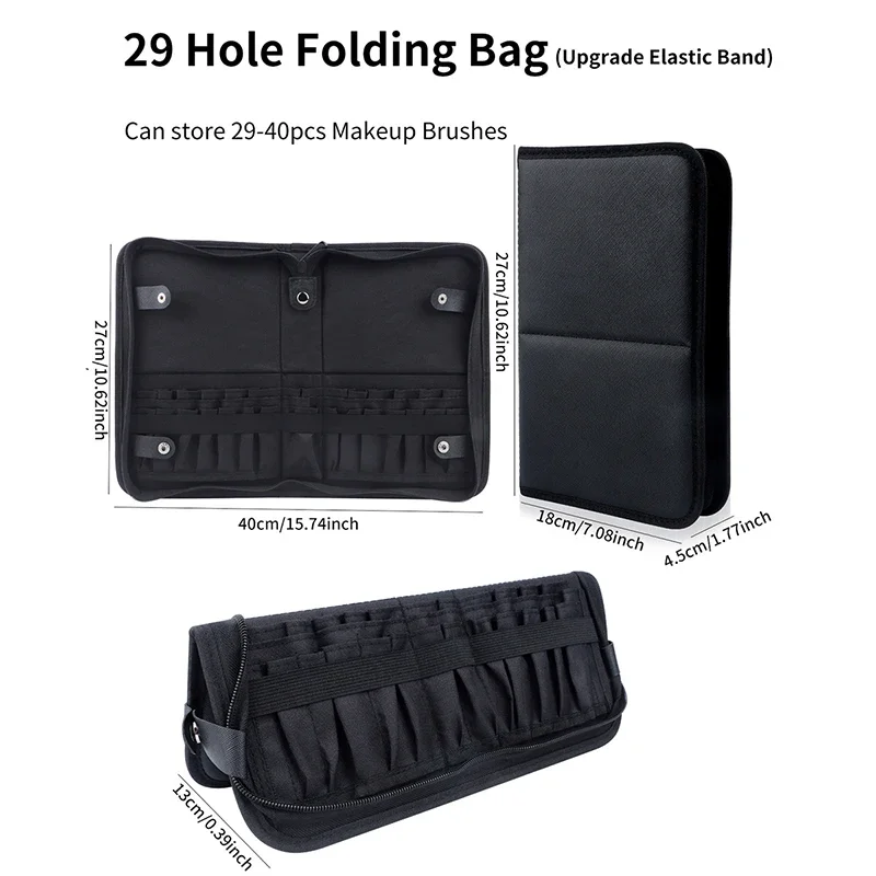 29/23 Holes Foldable Makeup Br - Travel Accessories Organizer Bag 评论和价格