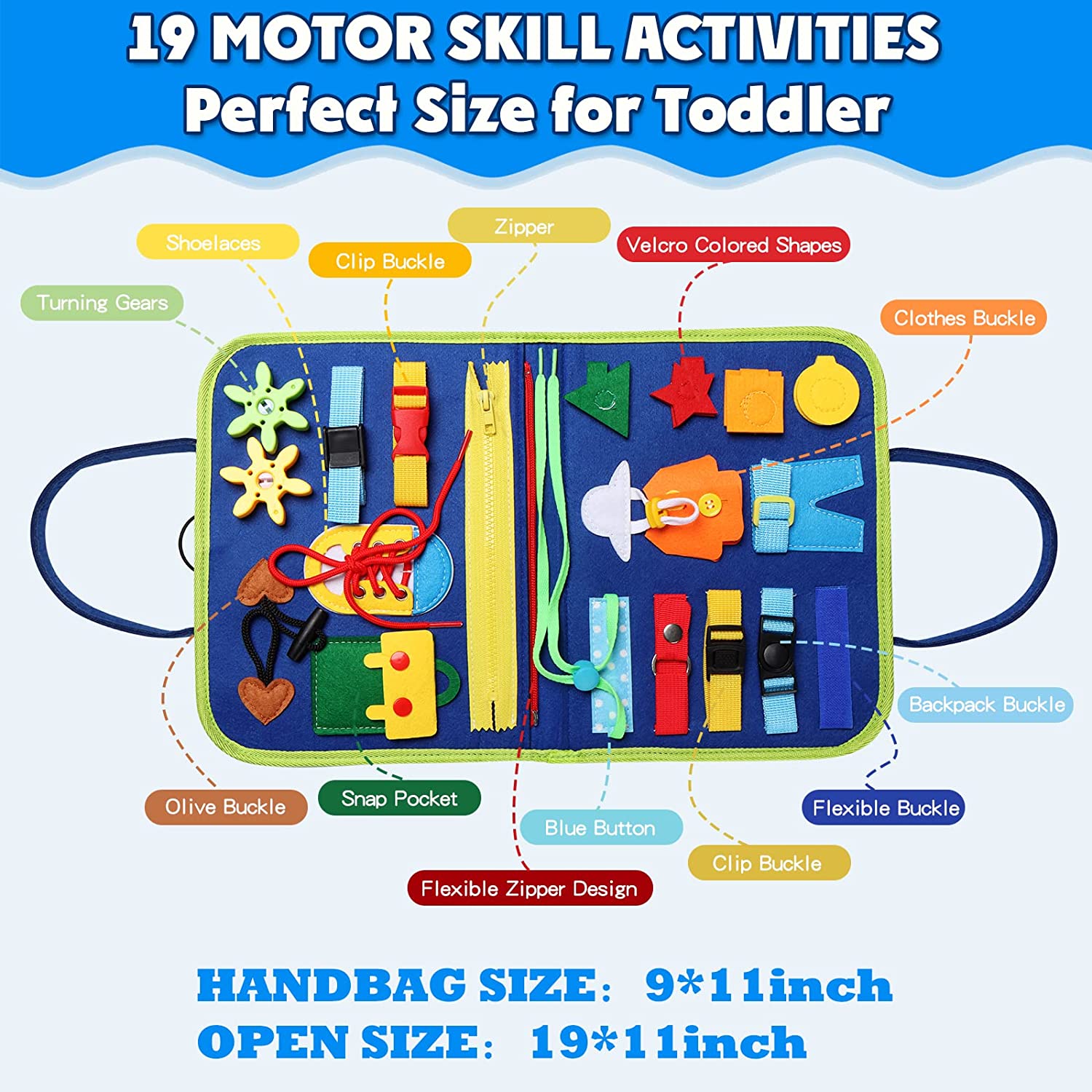 Montessori Busy Board for Todd - Travel Accessories Toddler 评论和价格