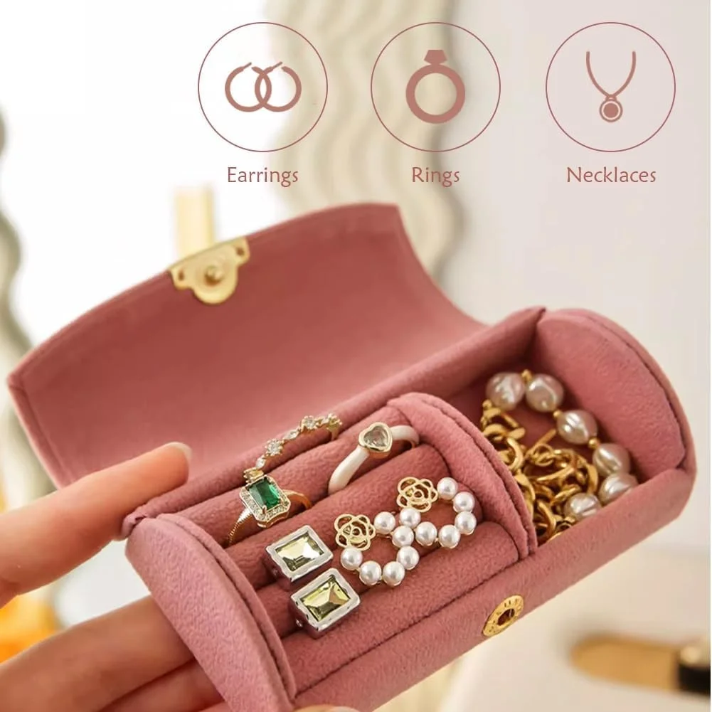 Portable Travel Velvet Jewelry - Accessories Travel Jewelry Box 评论和价格