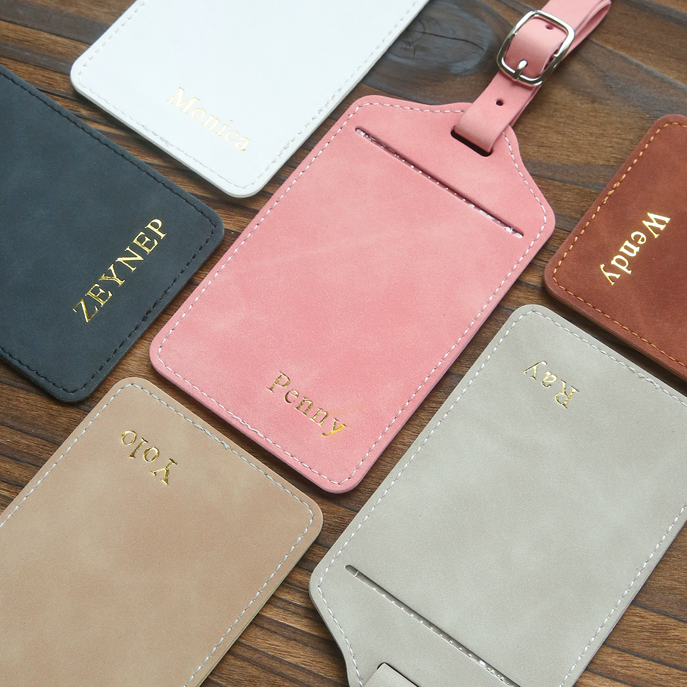 Retro Matte Soft Leather Custo - Travel Accessories Overseas 评论和价格