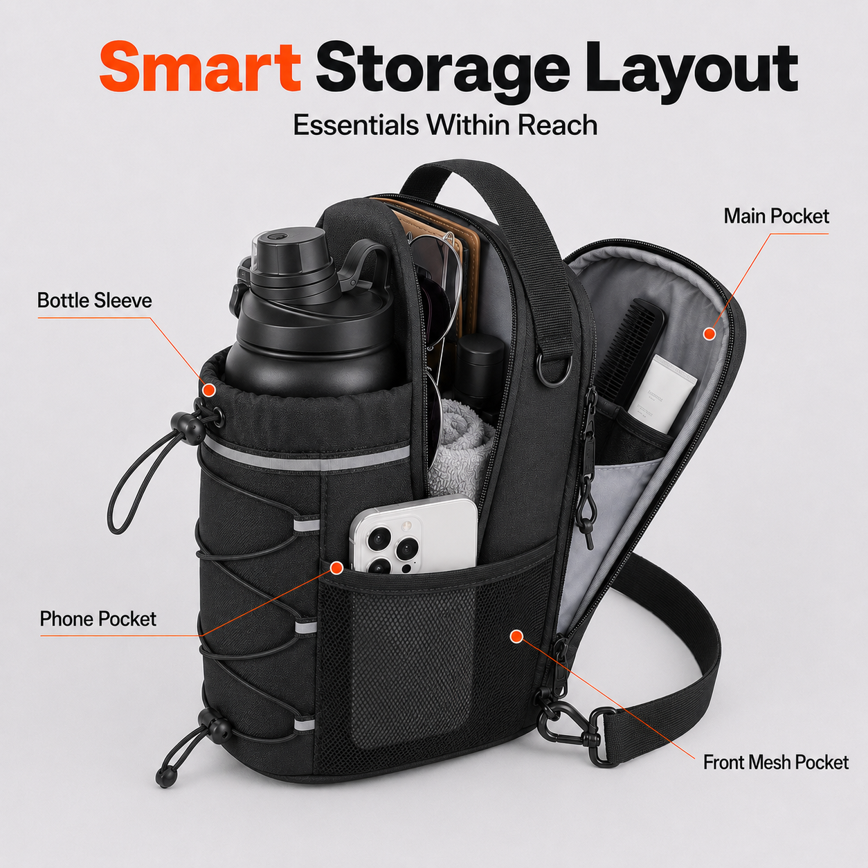 Magnetic Gym Bottle Bag Water  - Travel Accessories Pillow 评论和价格
