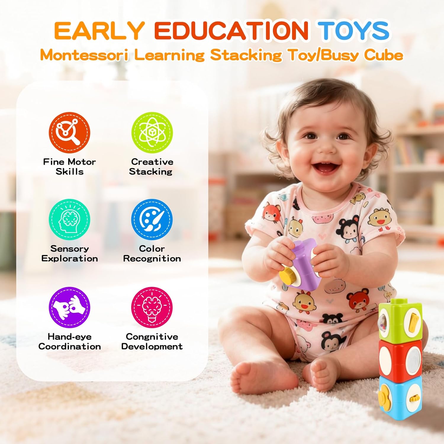Montessori Activity Cube Busy  - Travel Accessories Toddler 评论和价格