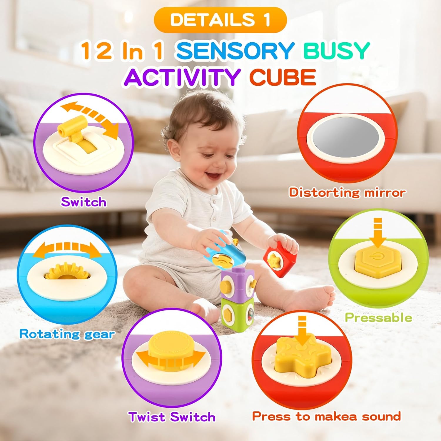Montessori Activity Cube Busy  - Travel Accessories Toddler 评论和价格
