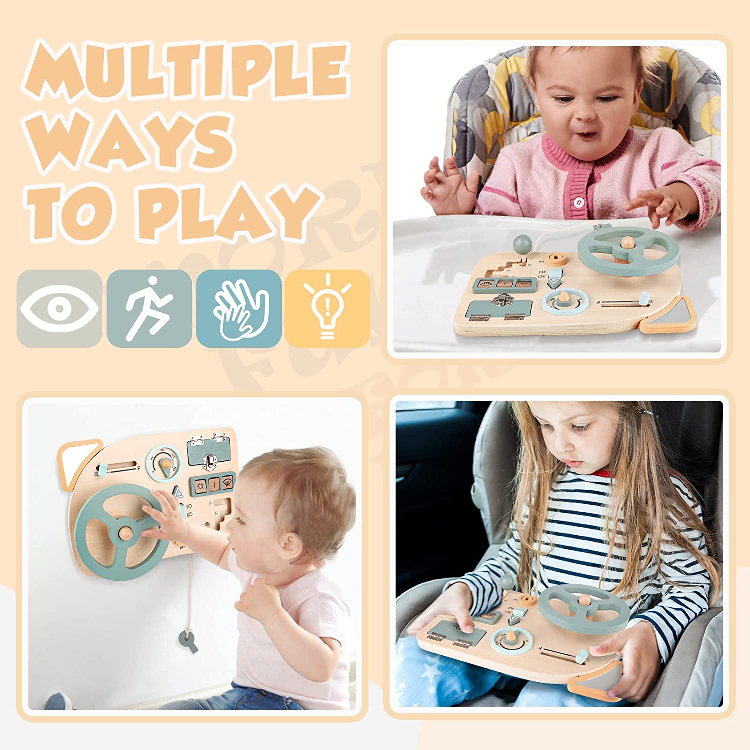 Montessori Toy Steering Wheel  - Travel Accessories Toddler 评论和价格